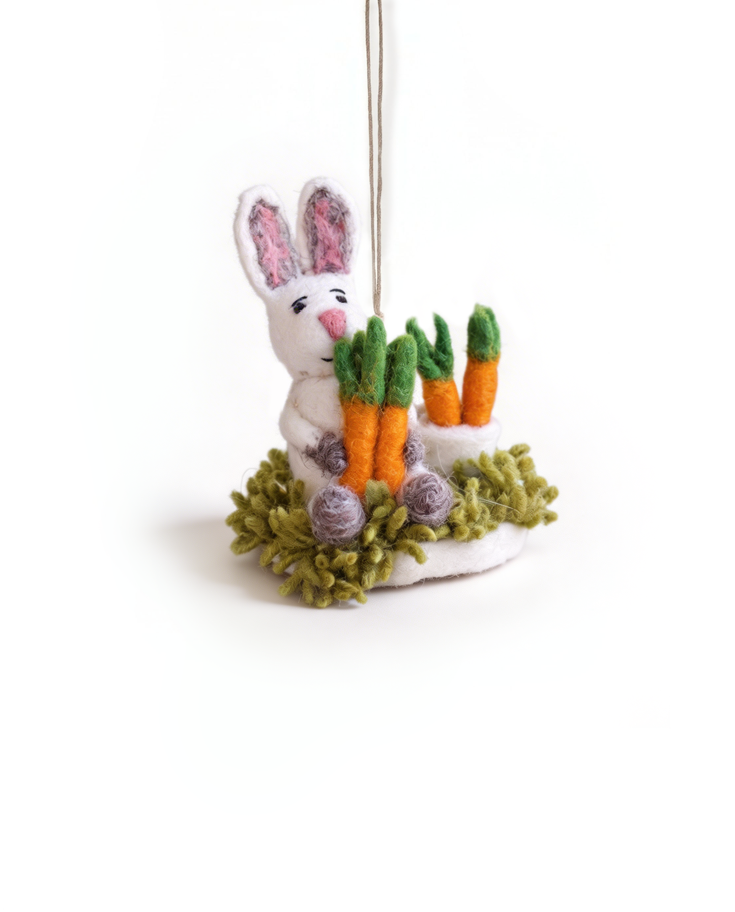 felt Hare In Grass Nep10603