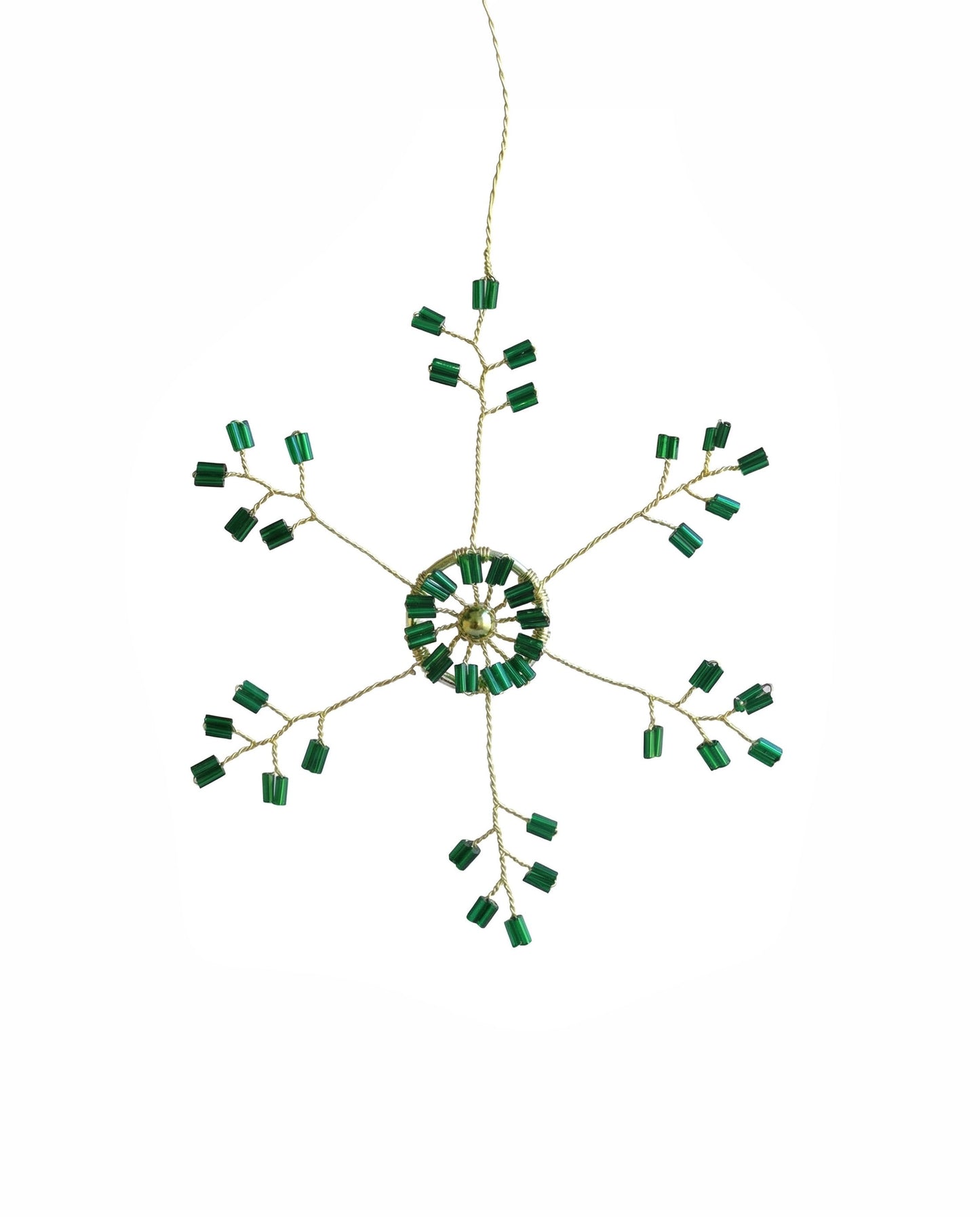 Green Snowflake Ornament WD71