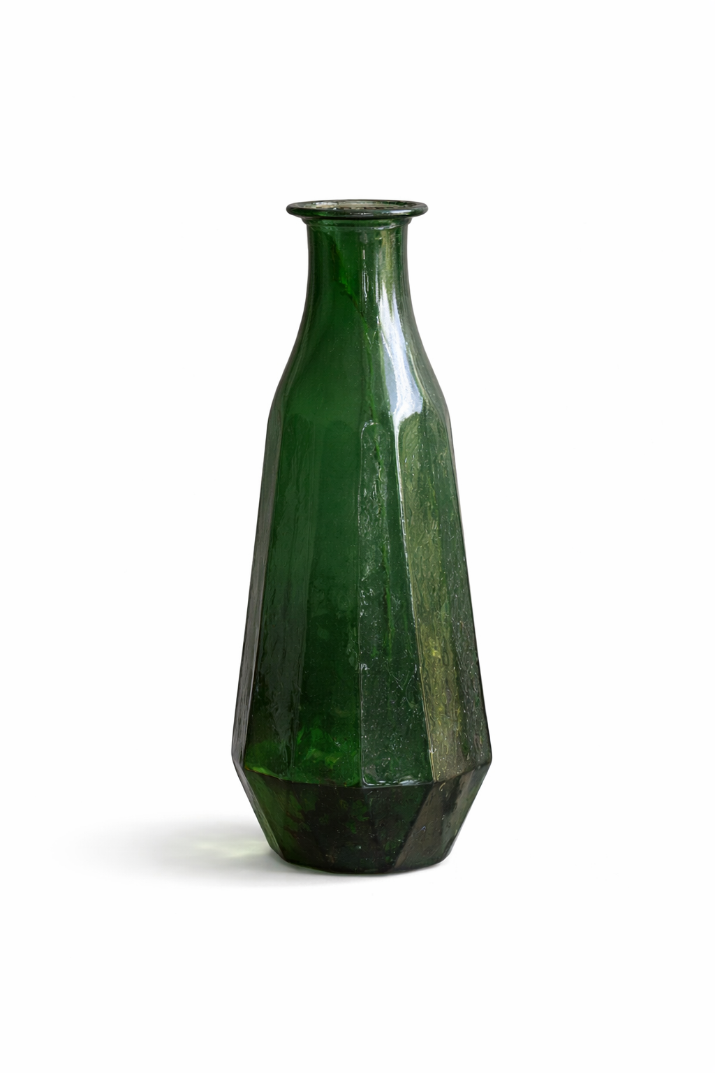 Dark green recycled vase WEL237