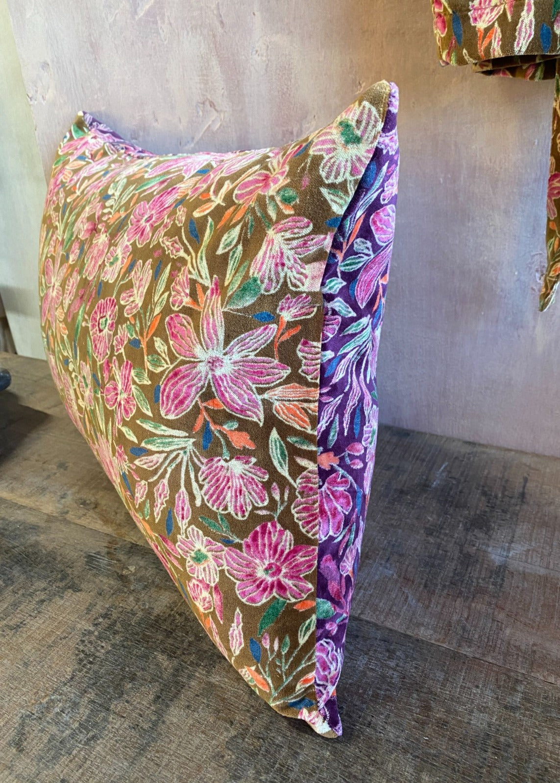 Fluwelen kussenhoes Bloem BHAT002