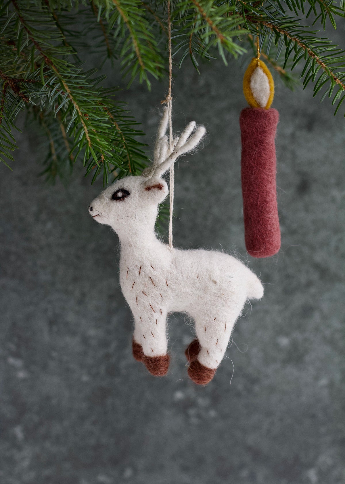 Felt deer ornament