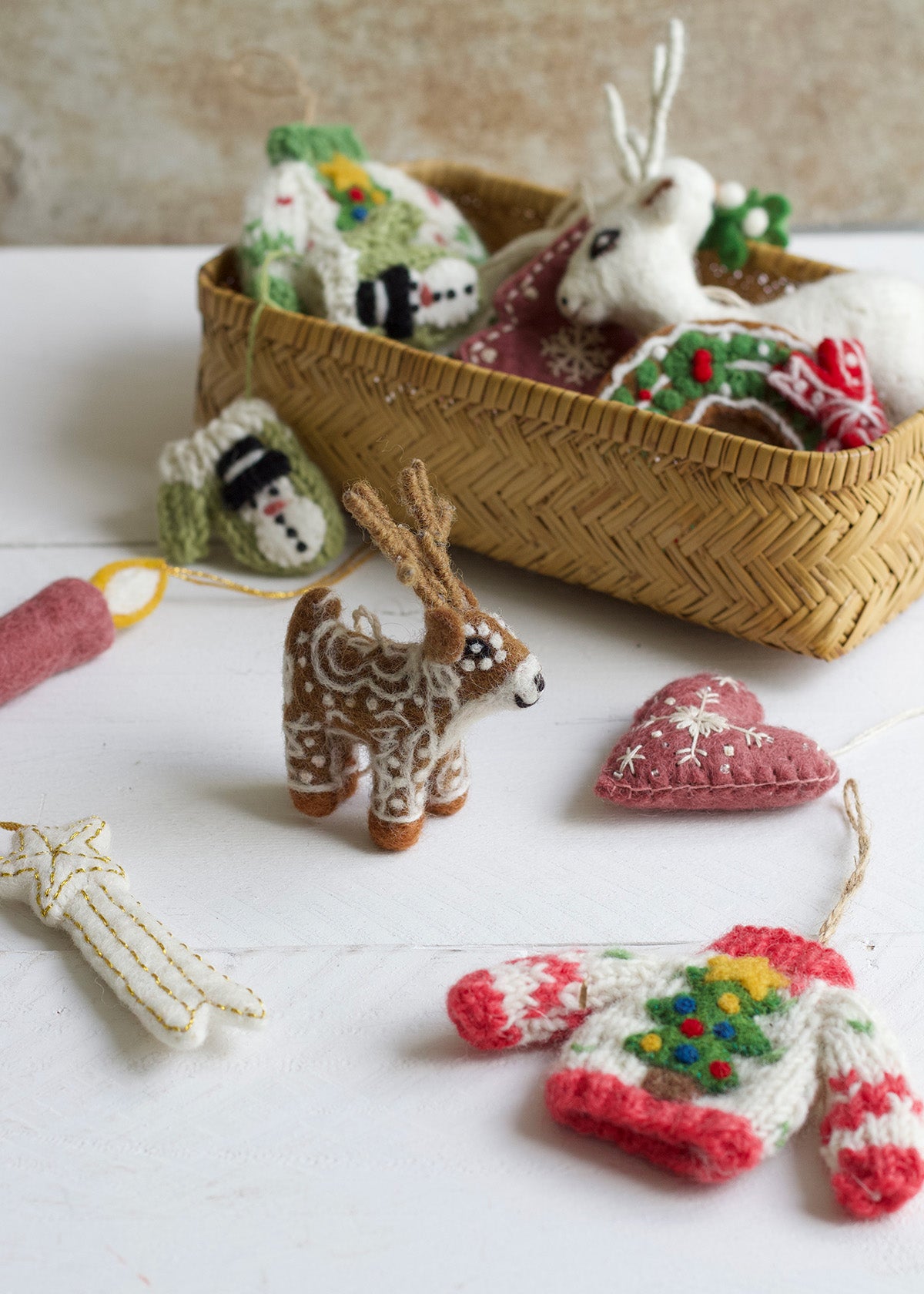 Felt heart ornament