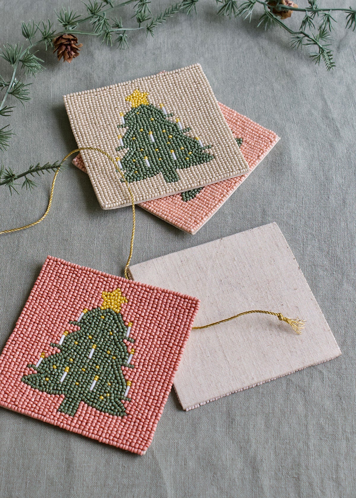 Coasters Christmas tree s/4 AKS006