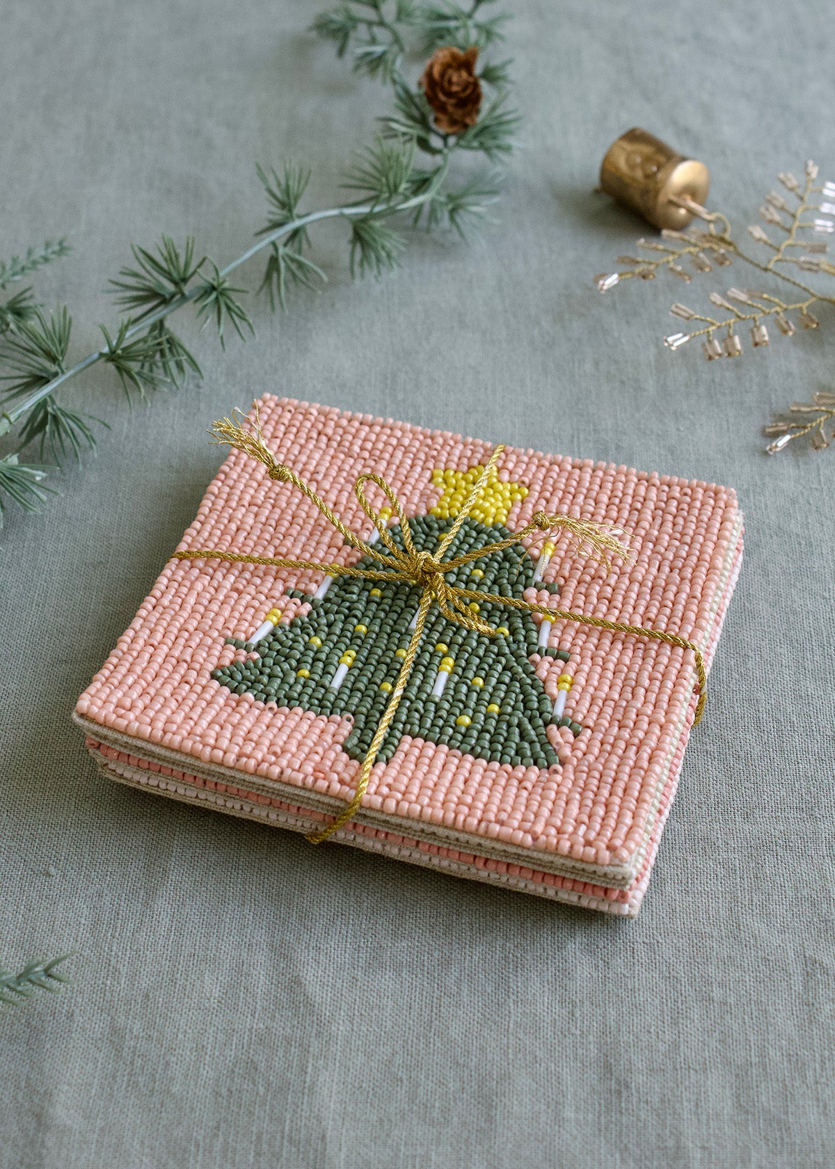 Coasters Christmas tree s/4 AKS006
