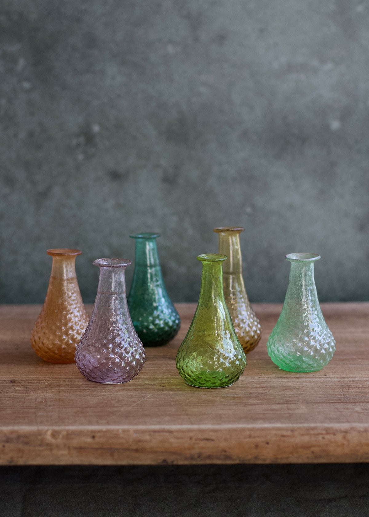 Petit vase green recycled glass WEL264