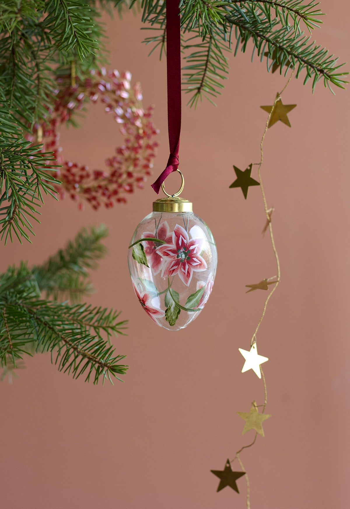 ROSE SMALL WREATH ORNAMENT WD124