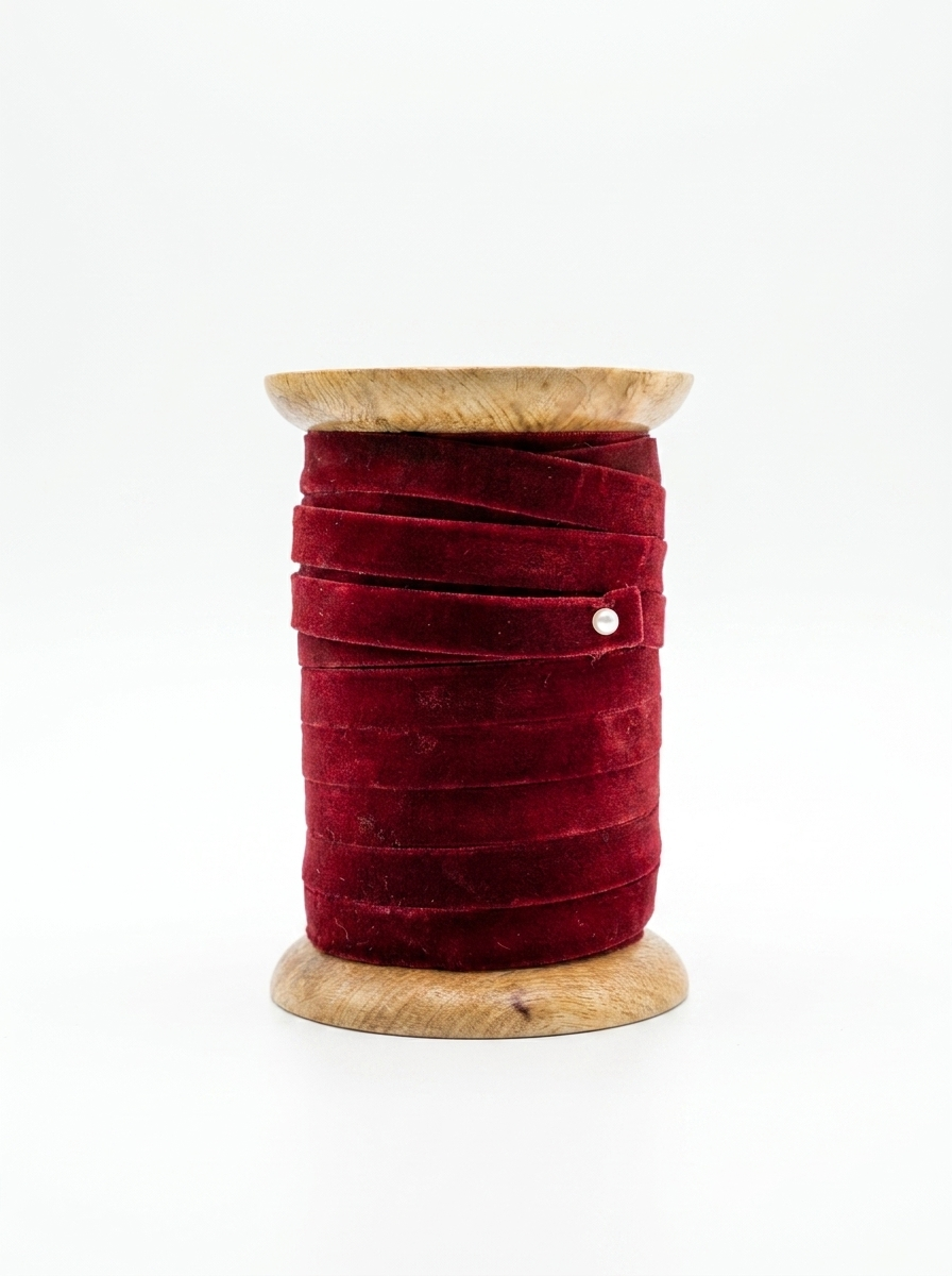 Plain velvet ribbon AE298