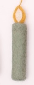 Felt candle green
