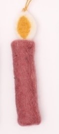 Felt candle pink