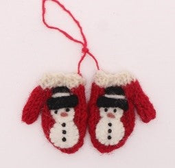 Mittens snowman red NEP108