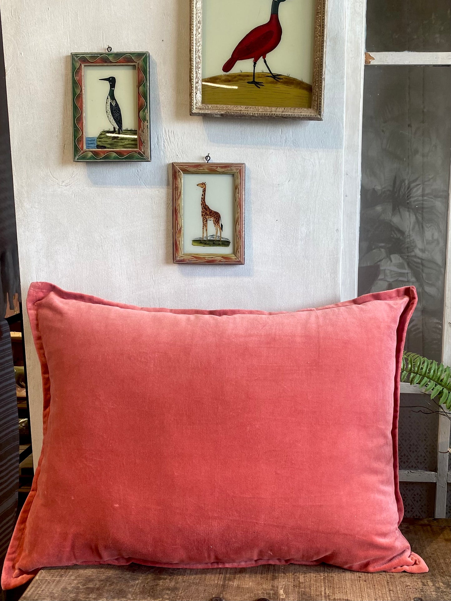 Coral Fusion velvet cushion cover BHAT013