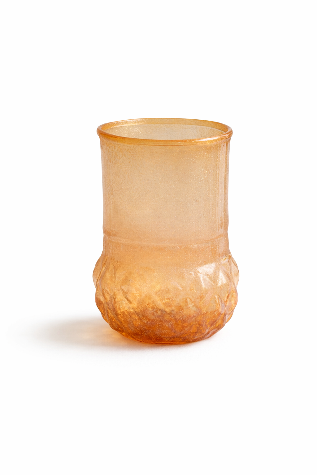 Vase orange en verre recyclé WEL252