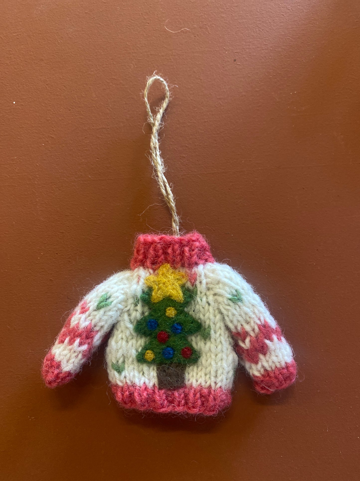 Ugly christmas jumper pink