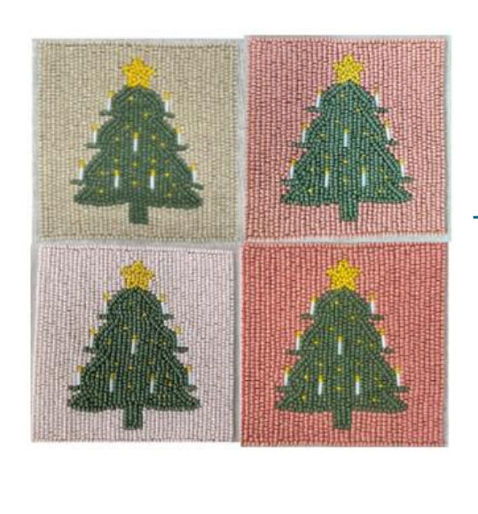 Coasters Christmas tree s/4 AKS006