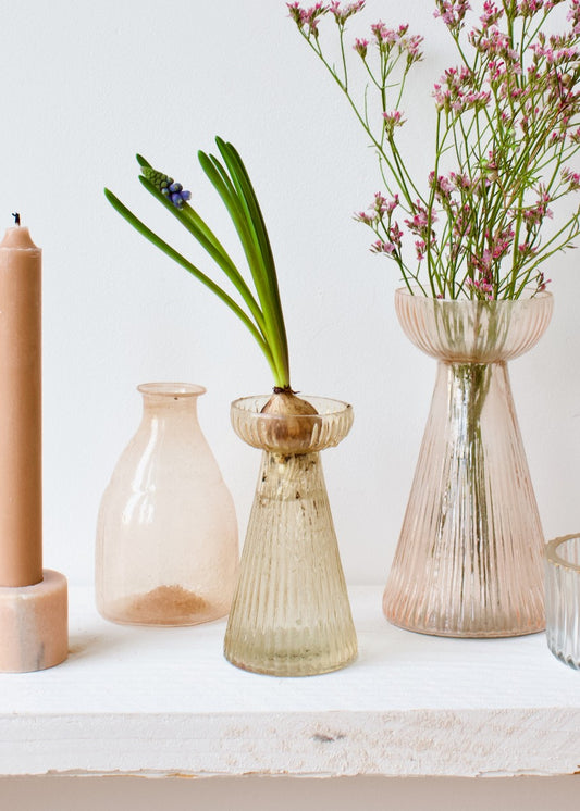 Vase jacinthe rose S WEL032