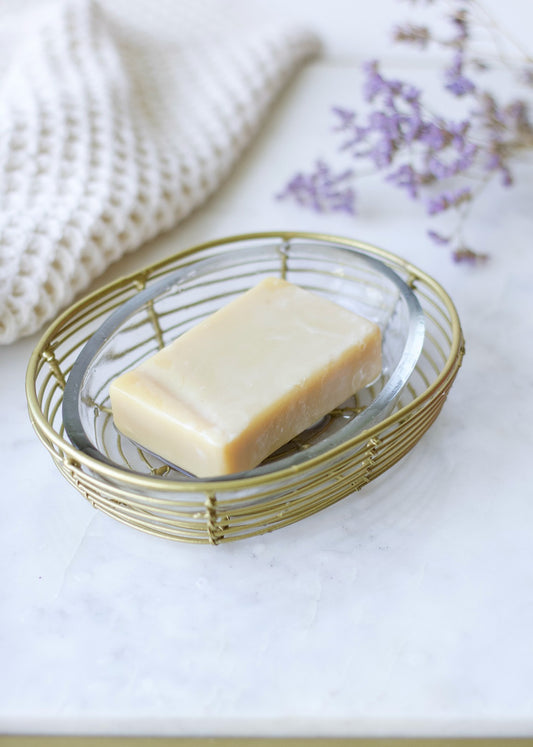 Soapdish with glass KE101