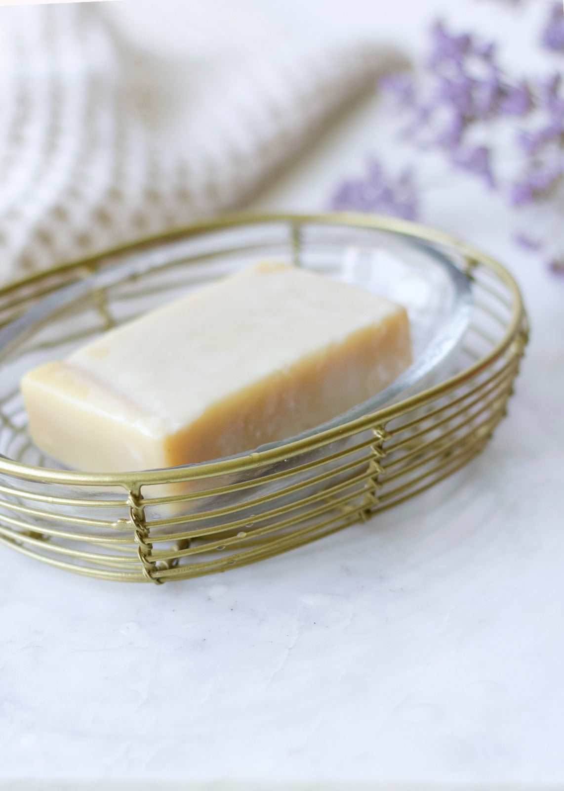 Soapdish with glass KE101