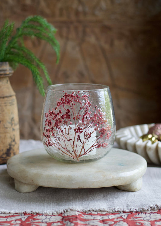 Tealight red flower WEL217