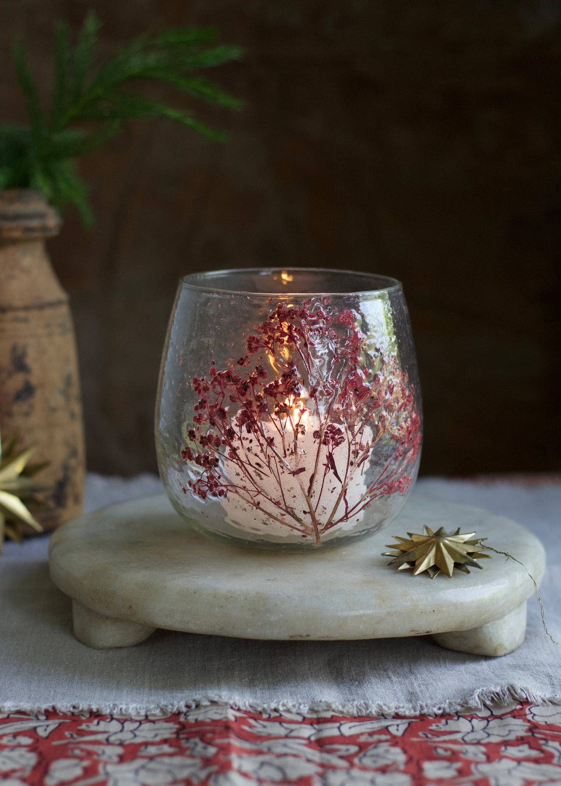 Tealight red flower WEL217