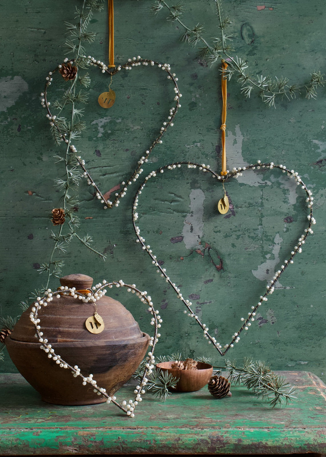 Heart with pearl Set3 TI0923