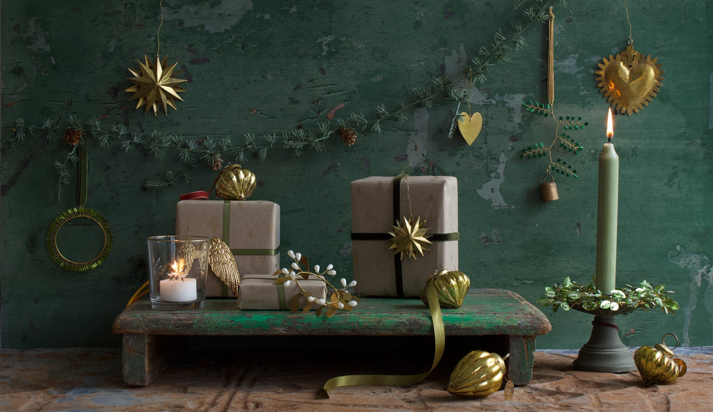 Cloche avec perles vertes WD33