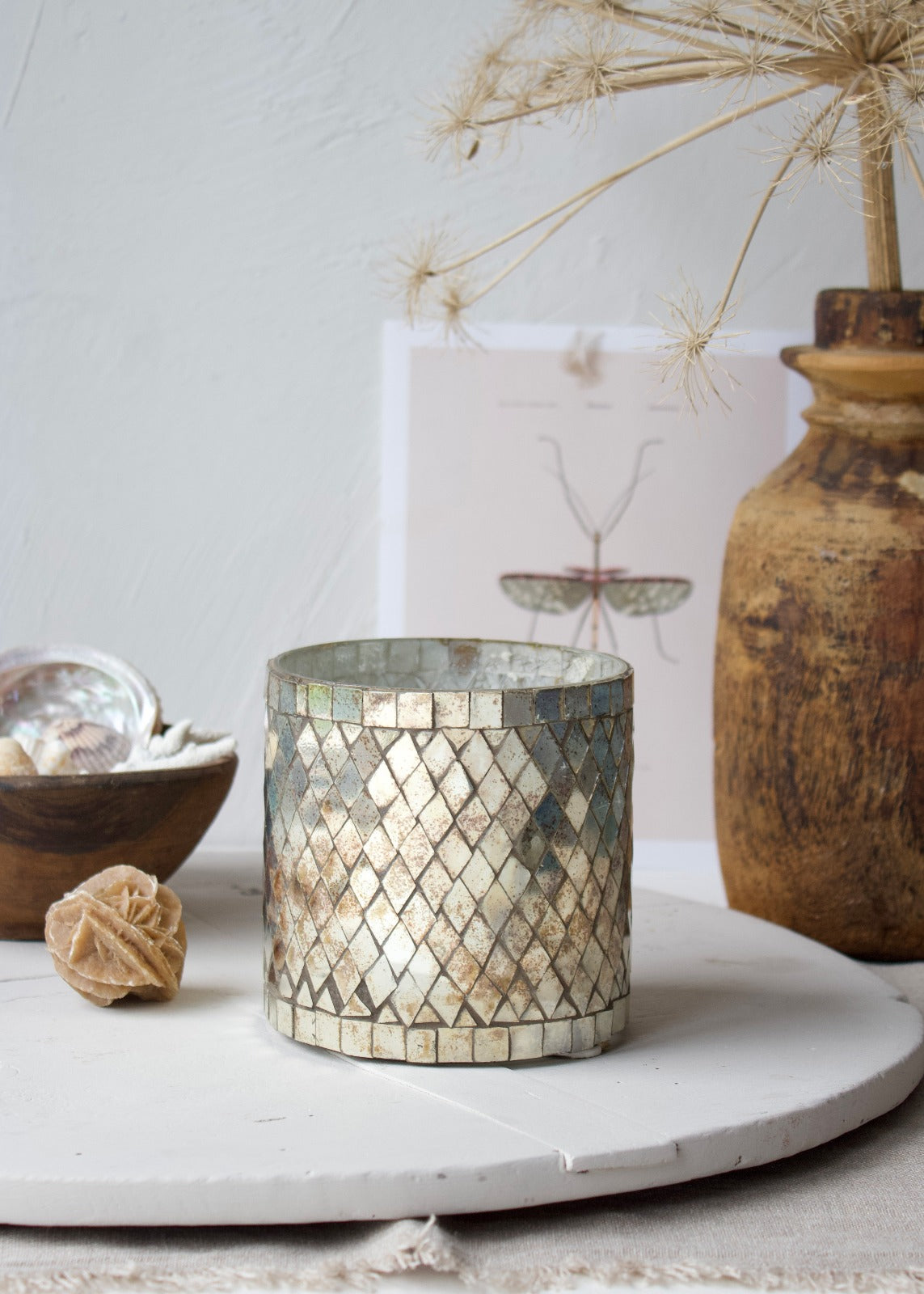 Tealight Mosaic Antique WEL208