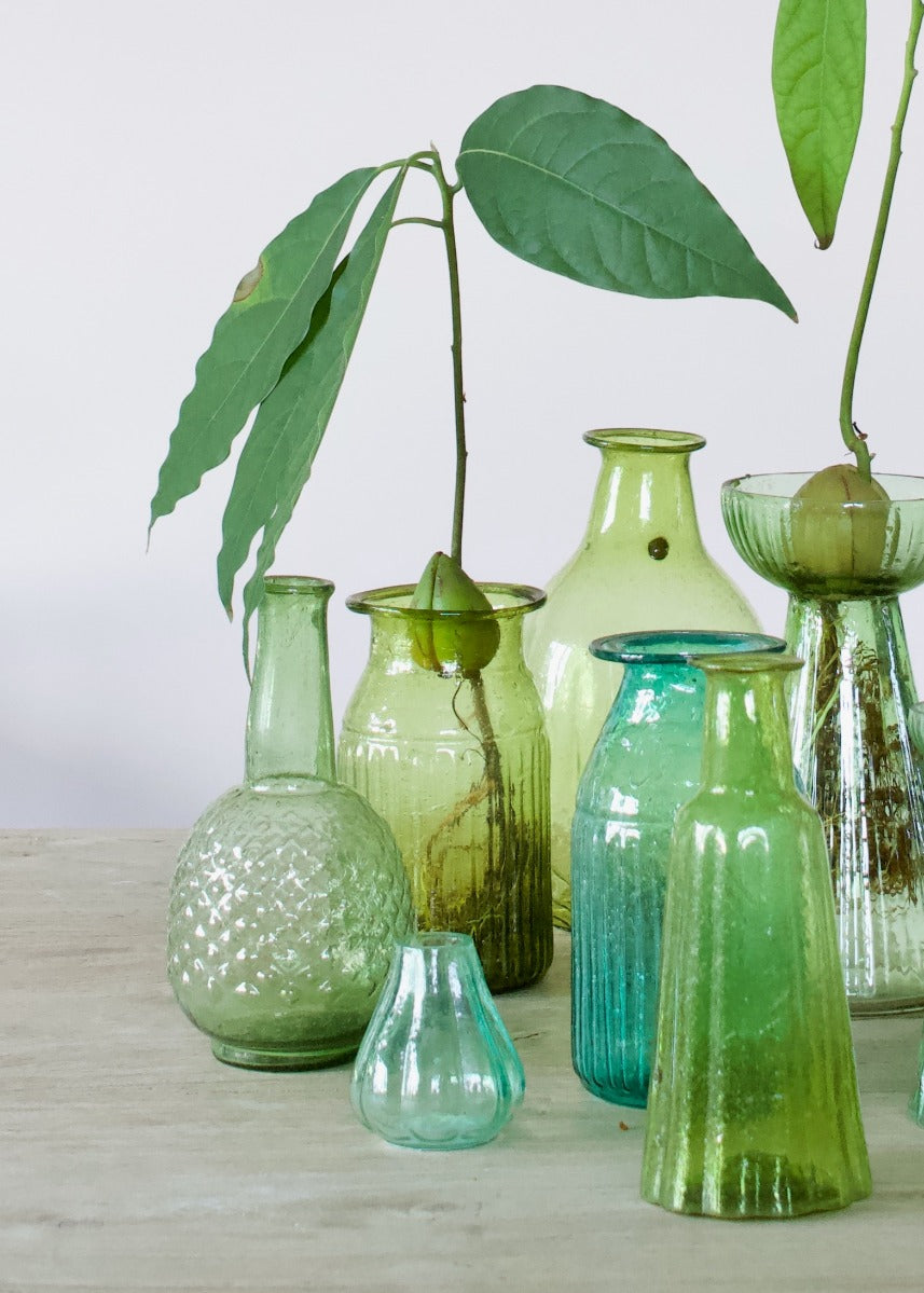Hyacinth vase green S WEL031