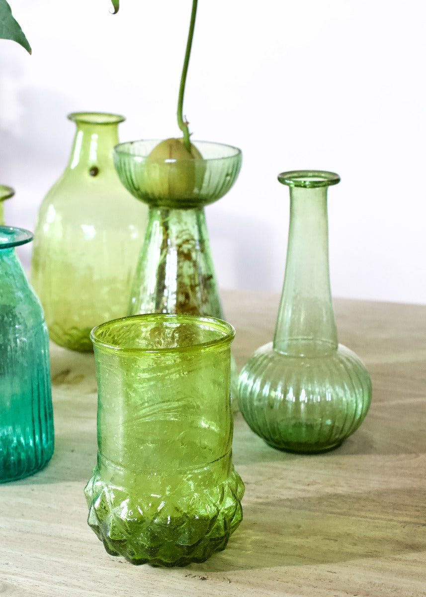 Hyacinth vase green S WEL031