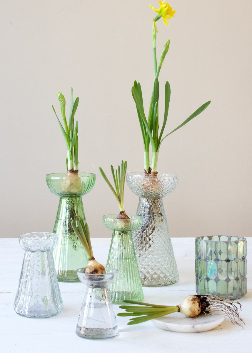 Hyacinth vase green L WEL028