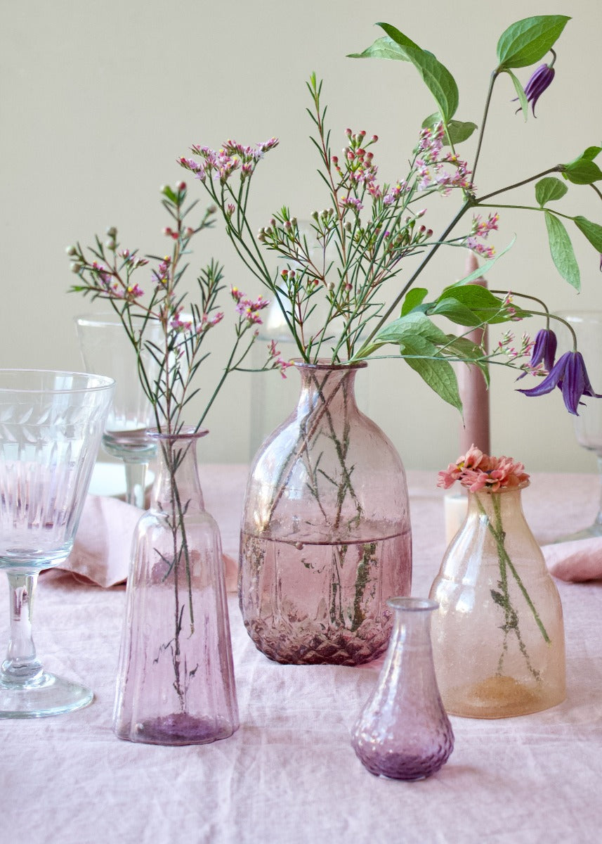 Vaas gerecycled glas lila WEL203