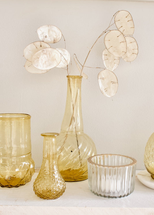 Vase en verre recyclé doré WEL193