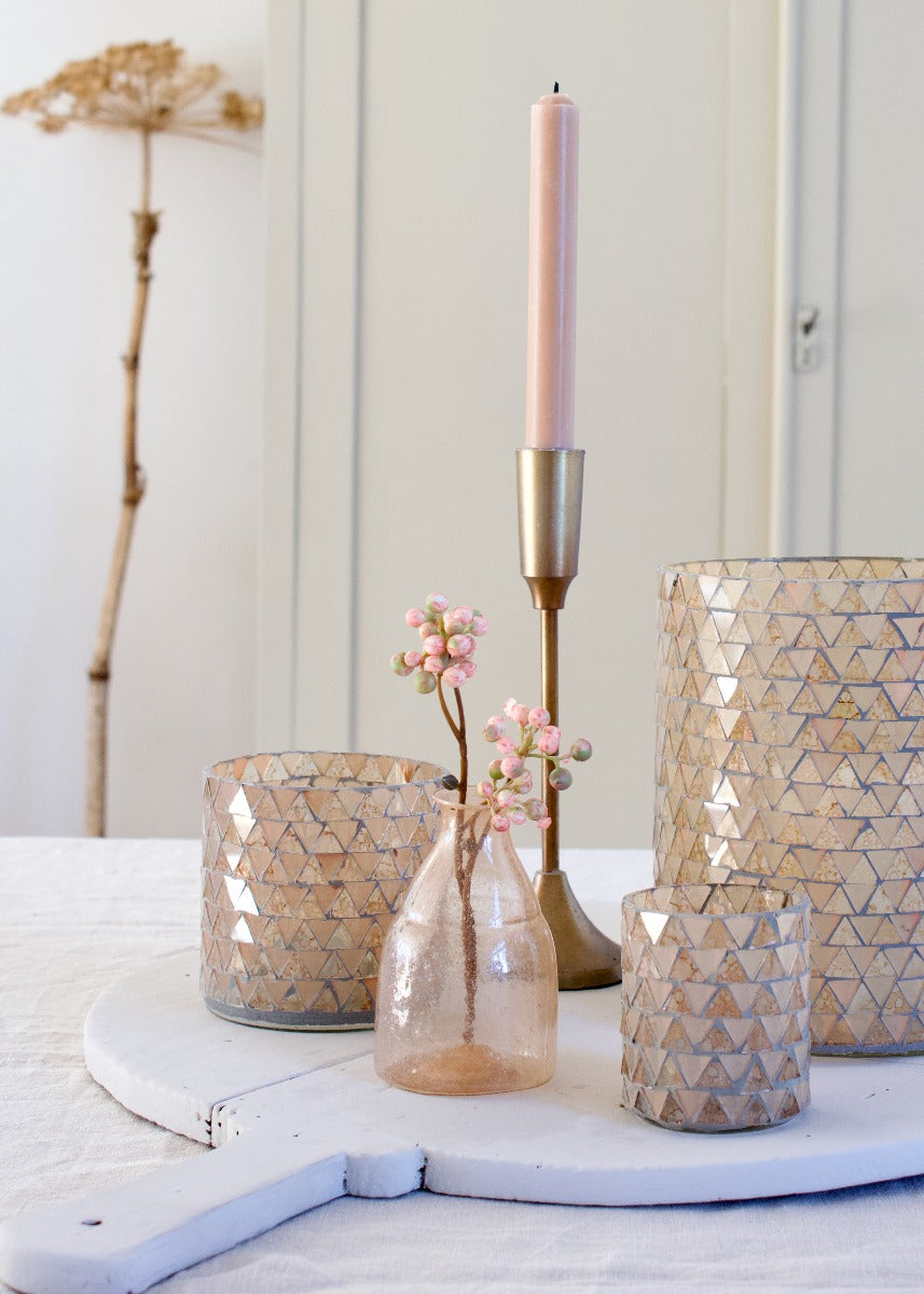 Vase recycled glass orange WEL126