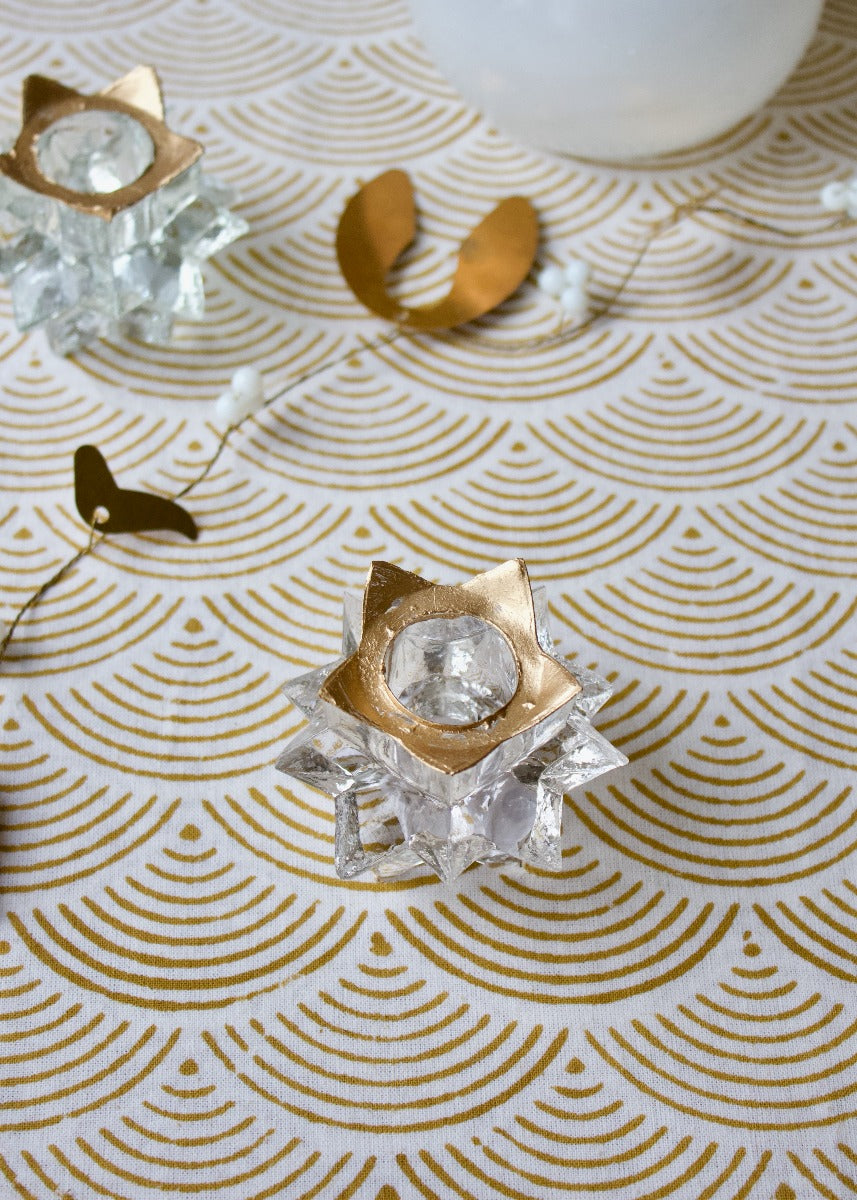 Glass candle holder WEL012