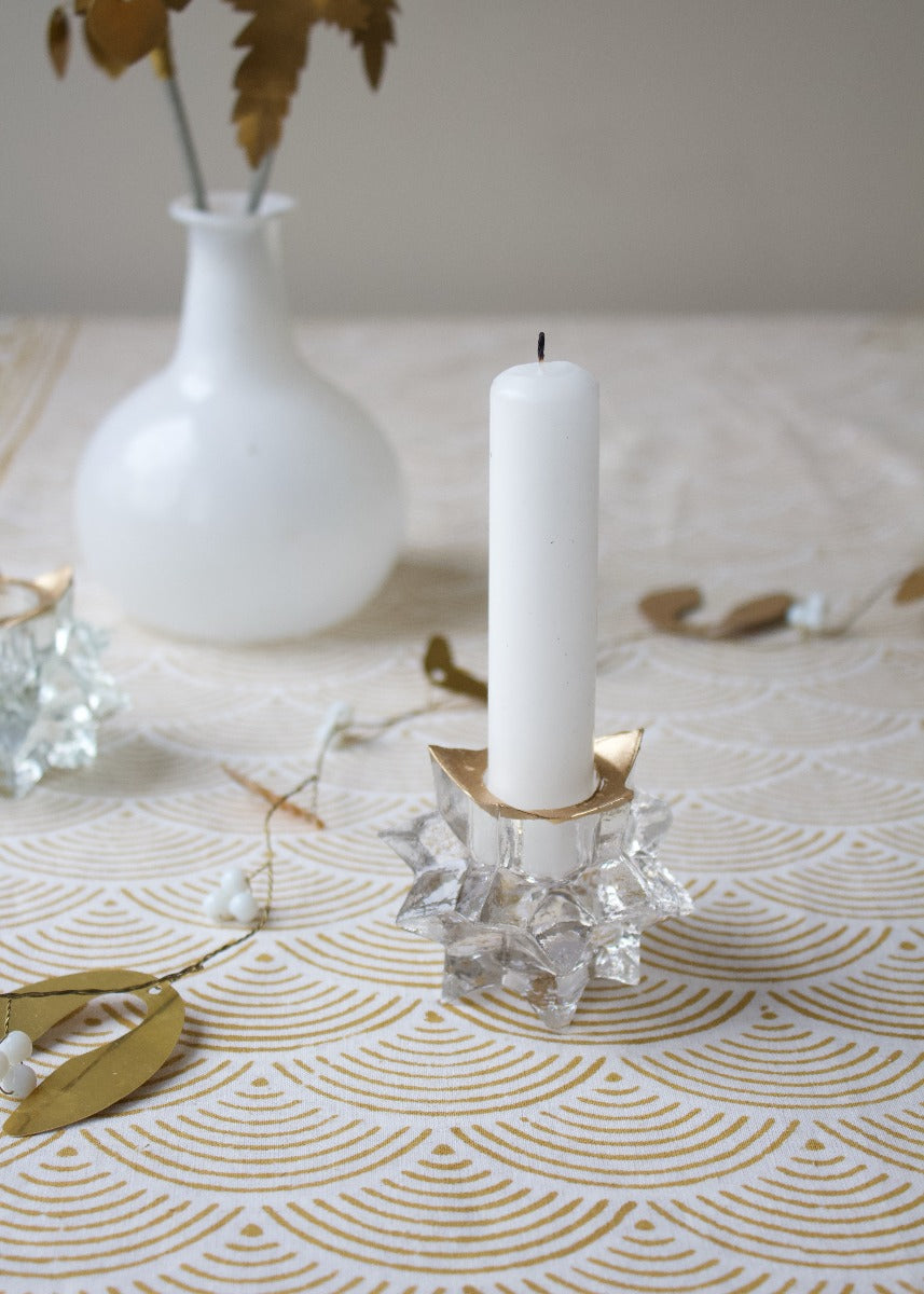 Glass candle holder WEL012
