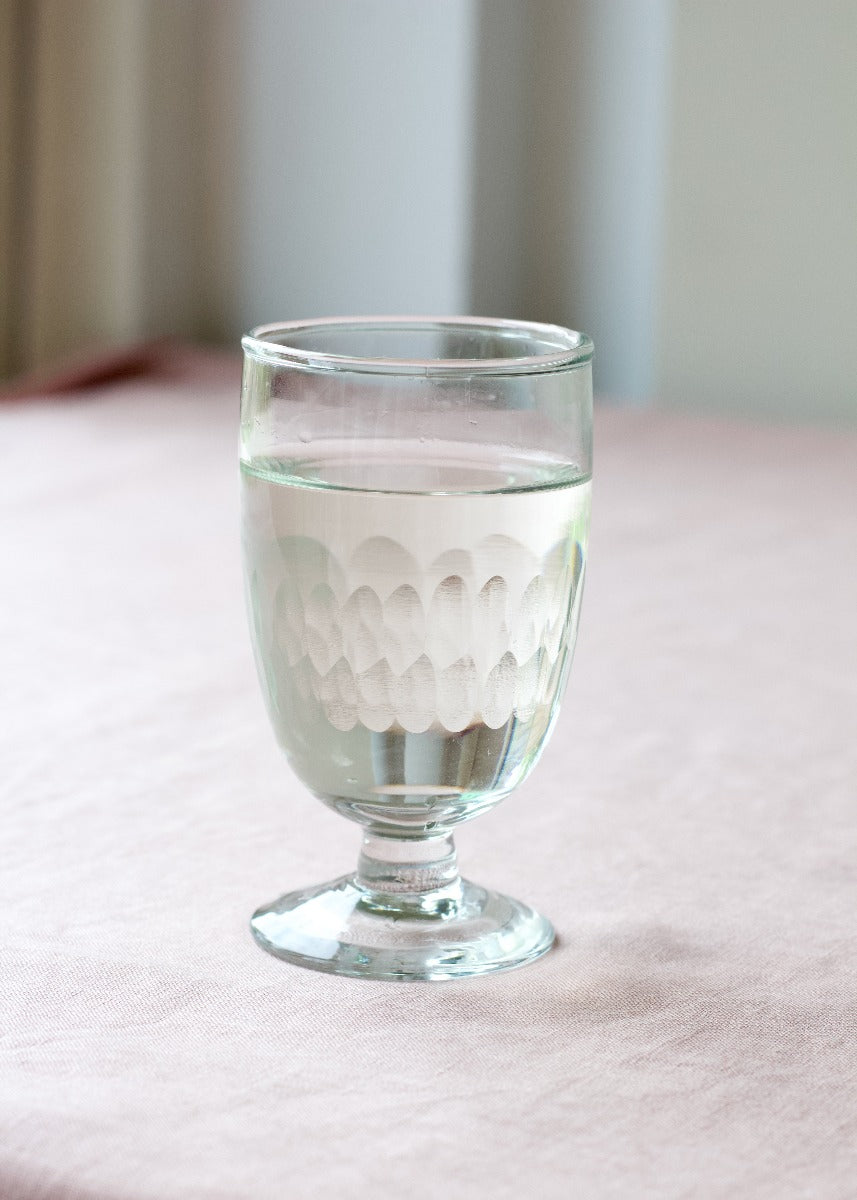 verre à vin taillé à la main WEL090