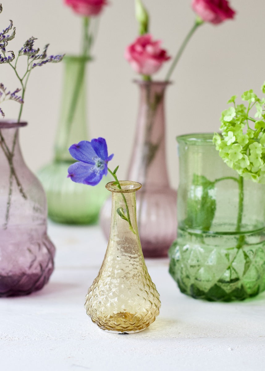 Vase recycled glass gold WEL193