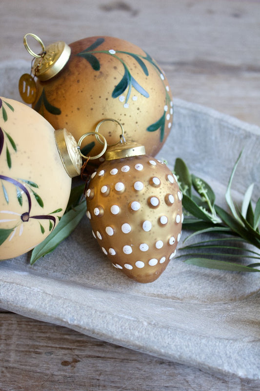 Christmas egg matt gold WEL162
