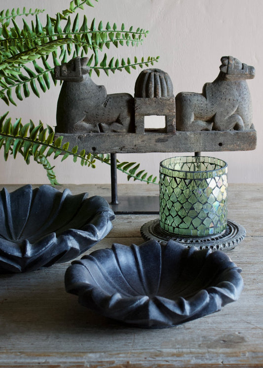 Black marble bowl Small