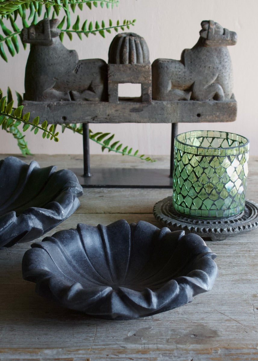 Black marble bowl Small