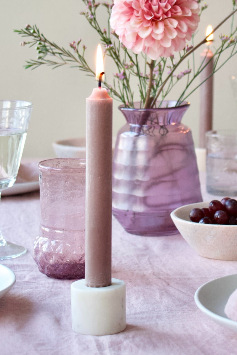 Marble candle holder White MJ-92
