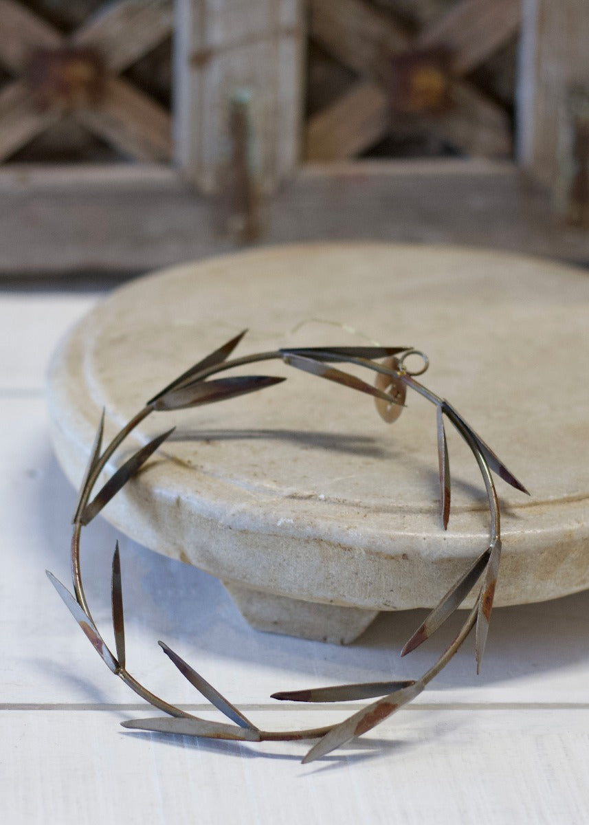 Wreath of leaves in zinc EW-5307zi