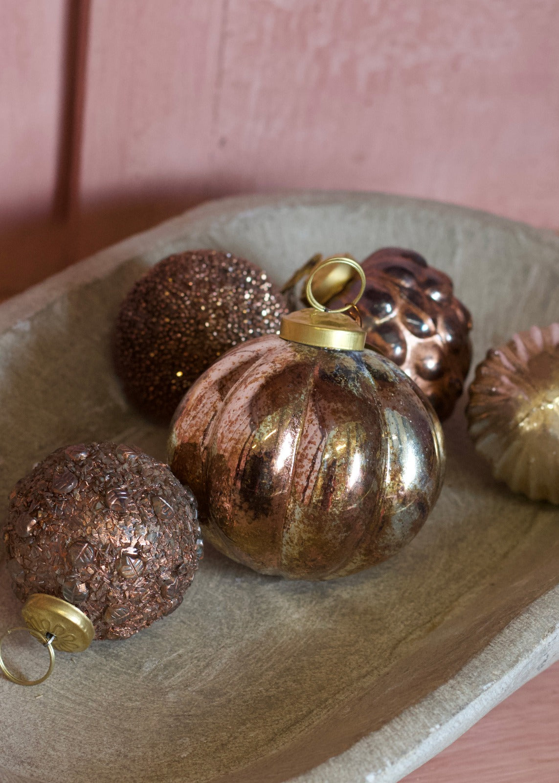 Boule de Noël mosaïque cuivre WEL181