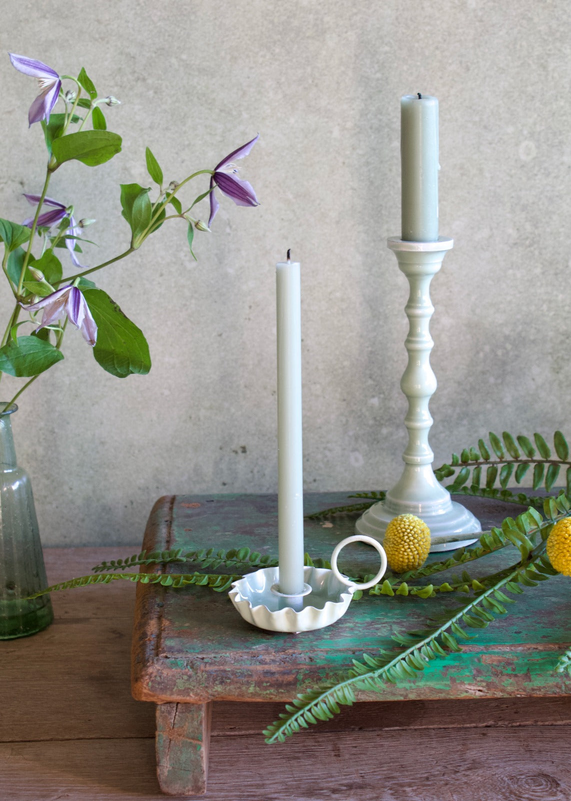Candle holder taper mint DG06