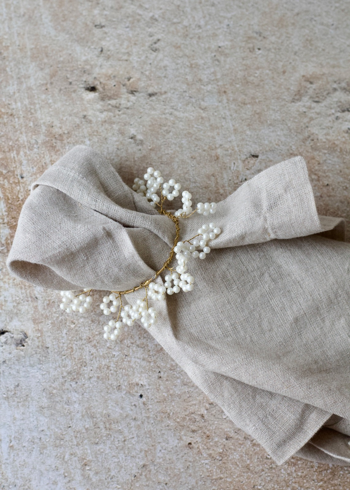 Rond de serviette en perles TI240002