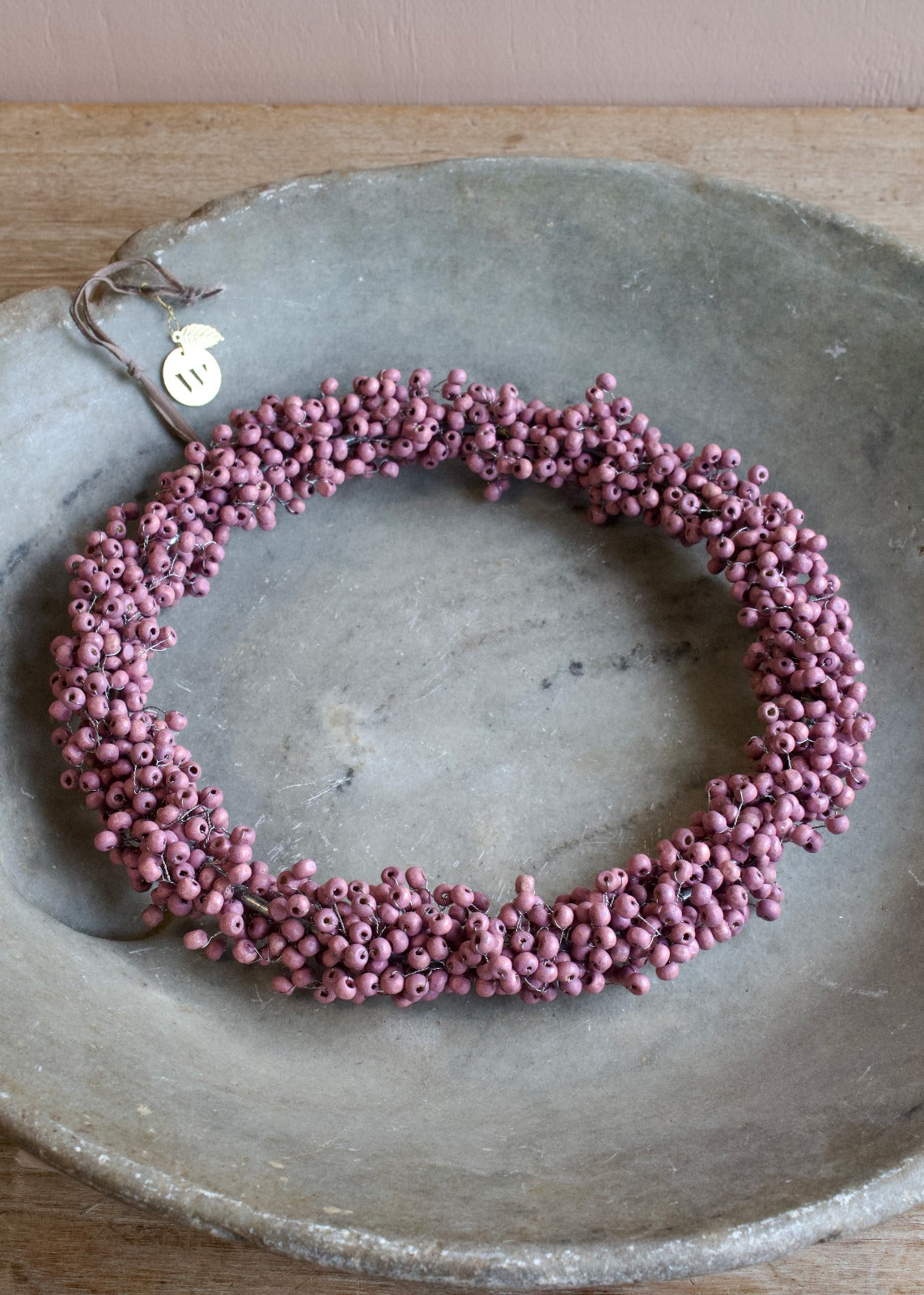Old Pink wreath TI0323
