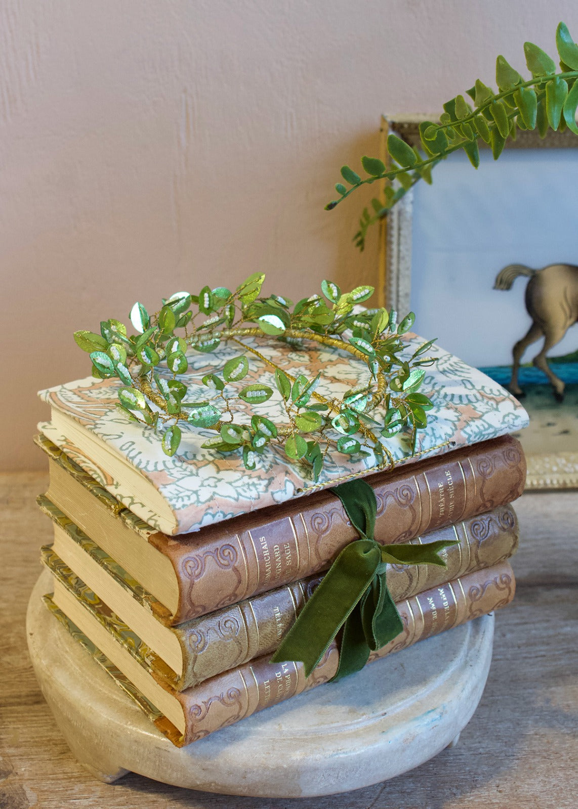 Green leaves wreath WD06