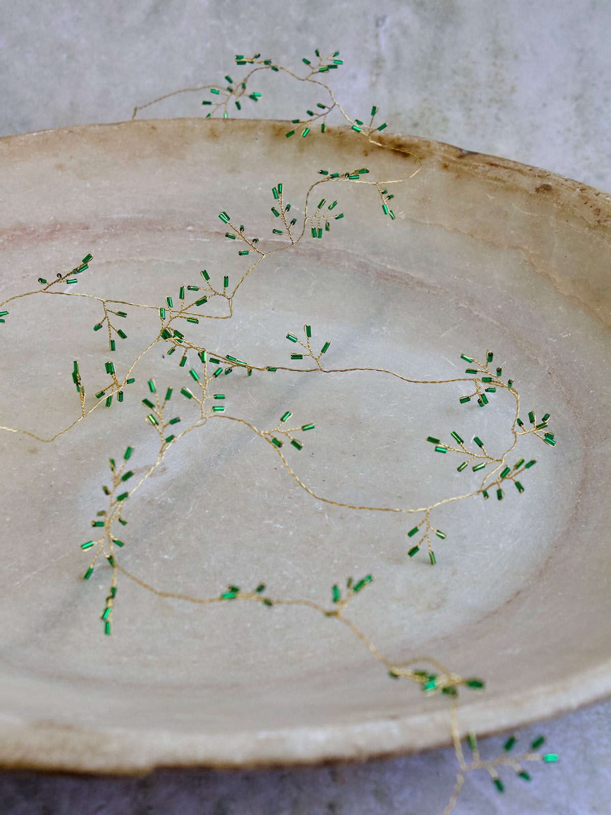 Guirlande verte jade WD28