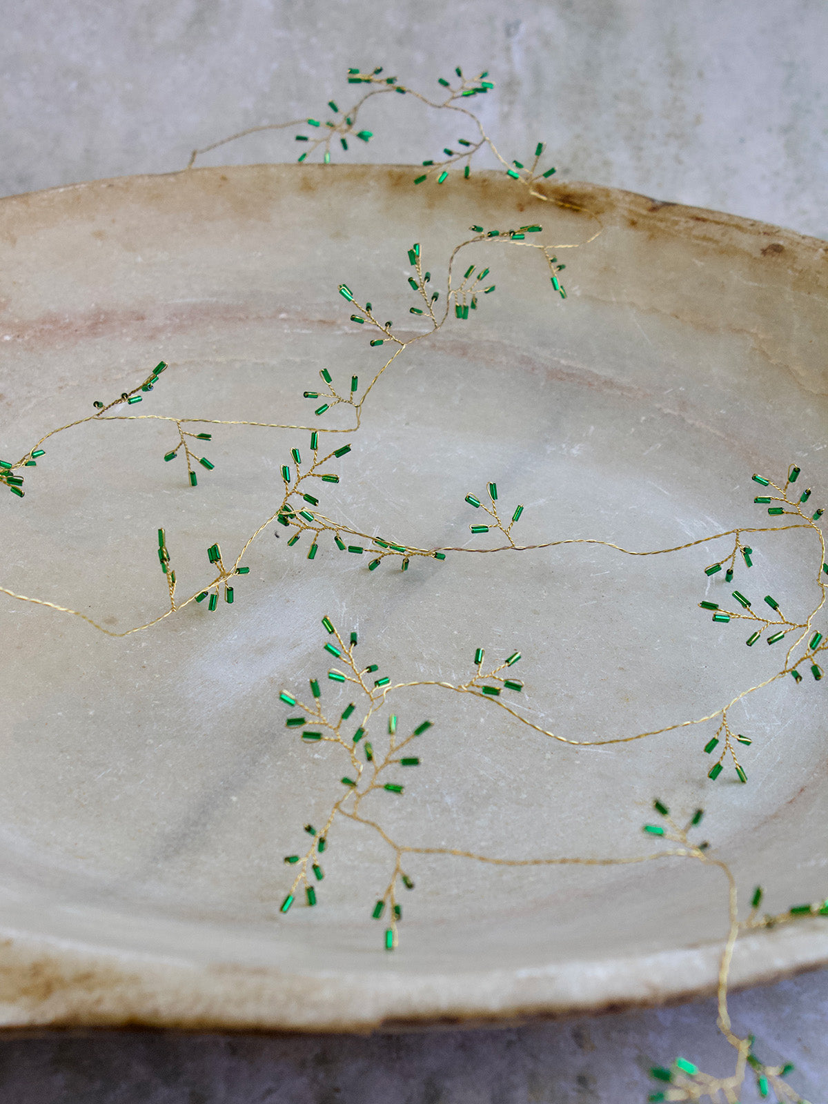 Guirlande verte jade WD28