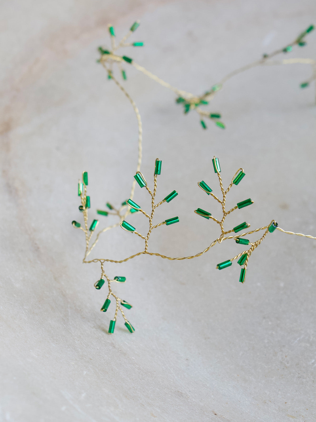 Guirlande verte jade WD28