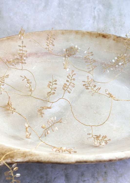 Garland champagne glass beads WD26